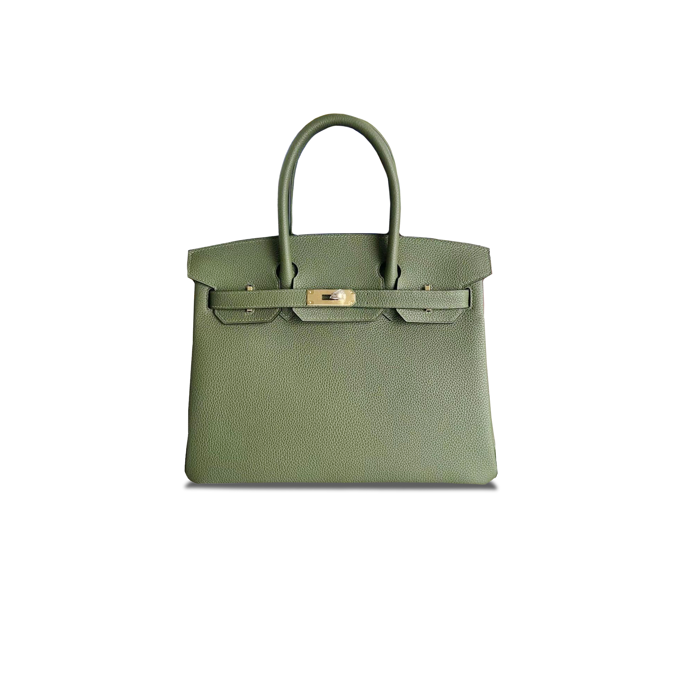 HERMES MASTER BIRKIN 30 TOGO LEATHER AVOCADO GREEN GOLD BUCKLE BAG H028369CC61 (30*23*15cm)